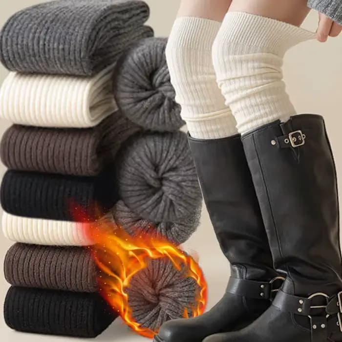 1-2 paires de chaussettes hautes blanches à Tube Long pour femmes