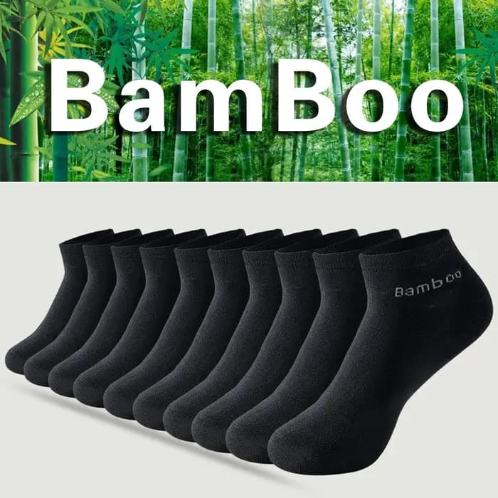 5 paires de chaussettes de cheville en Fiber de bambou pour hommes