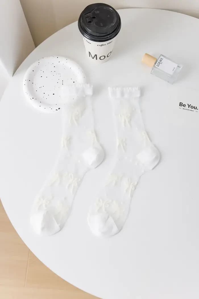 Chaussettes mi-tube en coton respirant pour femmes