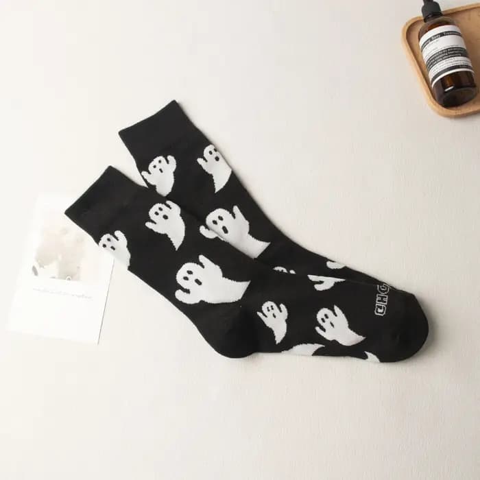 1 Paire de Chaussettes en Coton Noires pour Femme