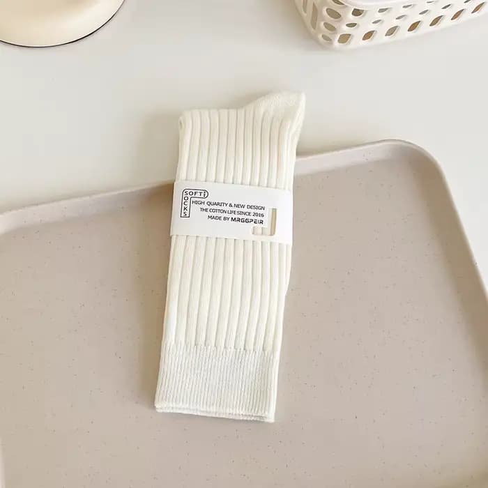Chaussettes pour femmes Sweet Dopamine pour filles, chaussettes mi-tube japonaises de couleur unie,