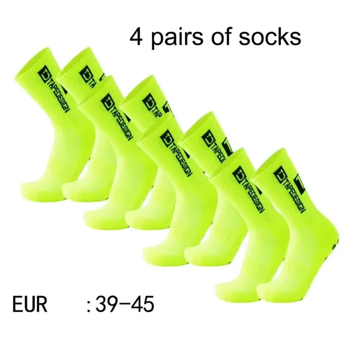 4 paires de nouvelles chaussettes de football collées à tube central TC pour l'entraînement sportif et la compétition