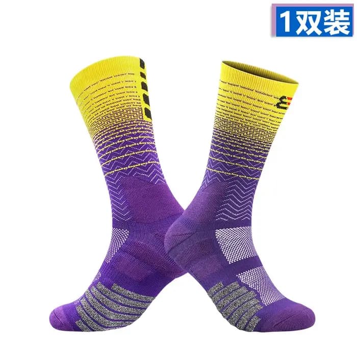 Sport cyclisme basket-ball chaussettes Compression course homme noir tendance respirant longue randonnée amortissement athlétique professionnel grands enfants