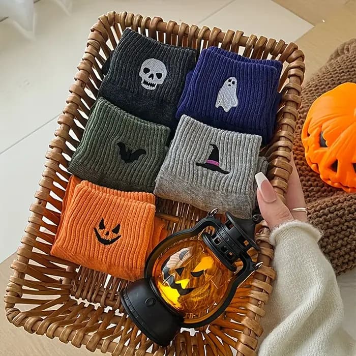 5 paires de chaussettes mi-longues pour couple masculin et féminin