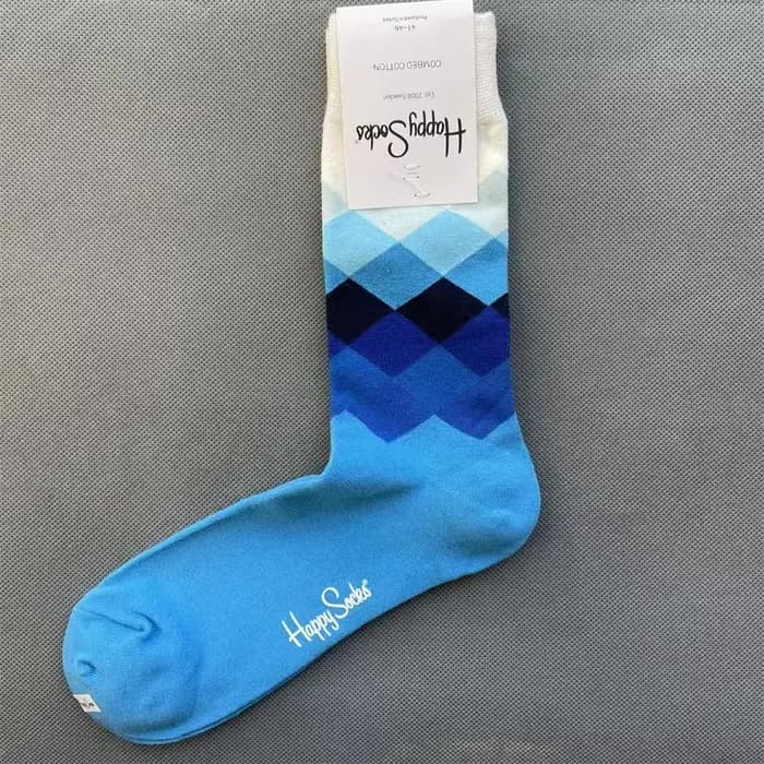 1 paire hommes chaussettes décontracté Gentleman drôle haute qualité couleur Puzzle heureux