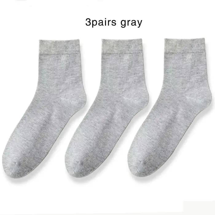 3 Paires Pure document Haute Qualité Blanc Hommes Coton Chaussettes Doux Respirant Antifavorable Noir