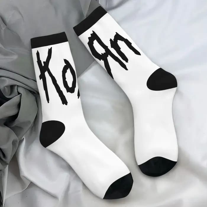 Chaussettes pour hommes Korn Band Harajuku musique Rock bas hiver rétro