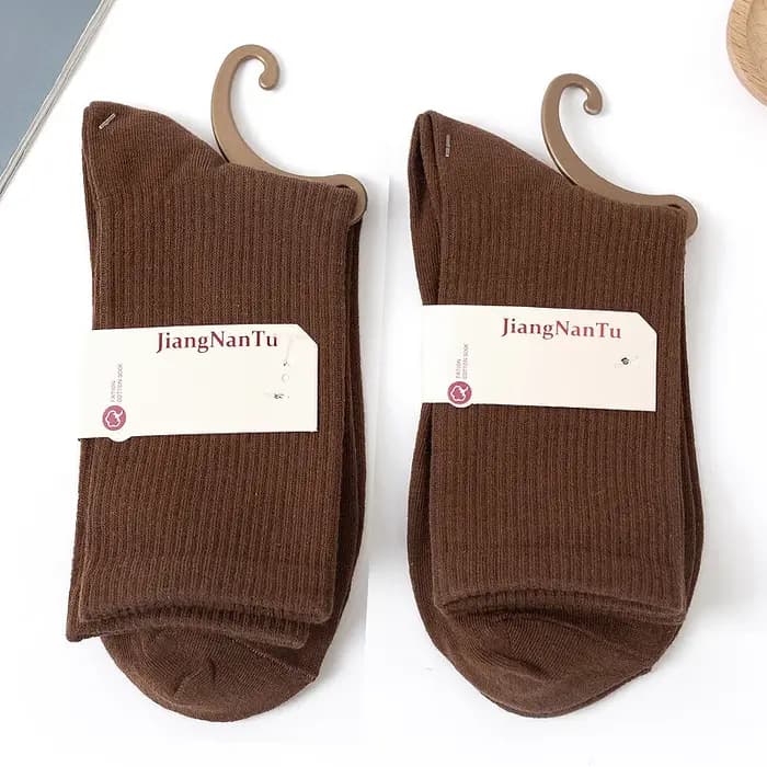 1 paire de chaussettes en coton pour femmes