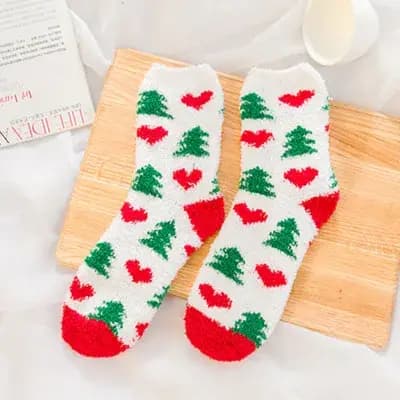 Chaussettes thermiques en velours de corail pour femme