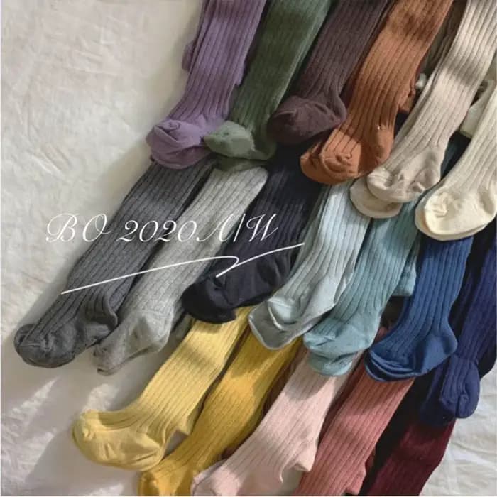 Collants colorés en coton pour enfants en bas âge filles garçons blanc noir tricot collants enfants chaussettes nouveau-né infantile bébé bas chauds