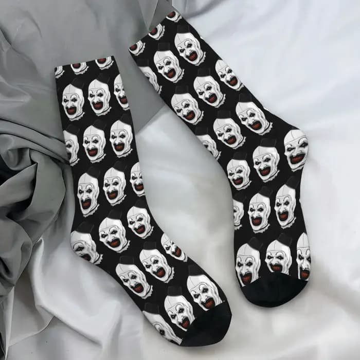 The Terrifier Art The Clown chaussettes bas drôles adultes hommes doux respirant