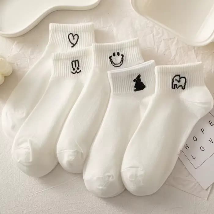 Chaussettes blanches femme mince printemps été