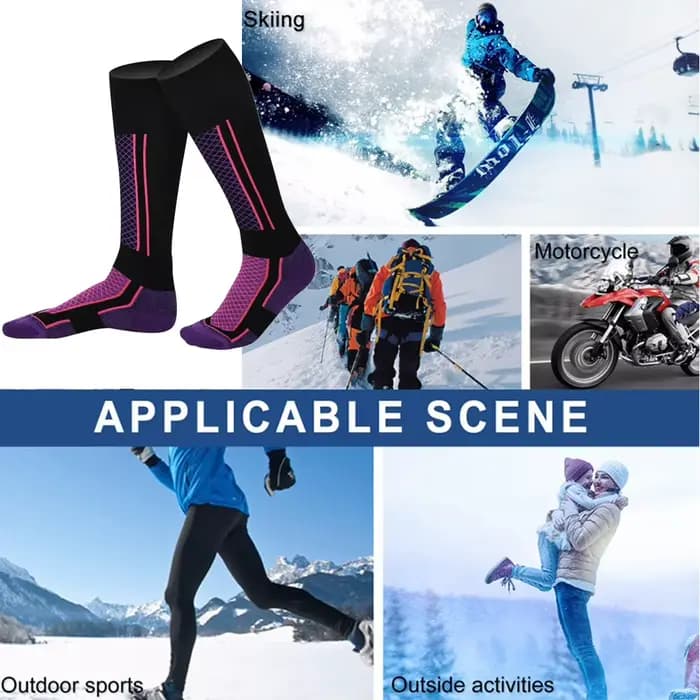 Chaussettes de ski épaissies unisexes pour hommes et femmes