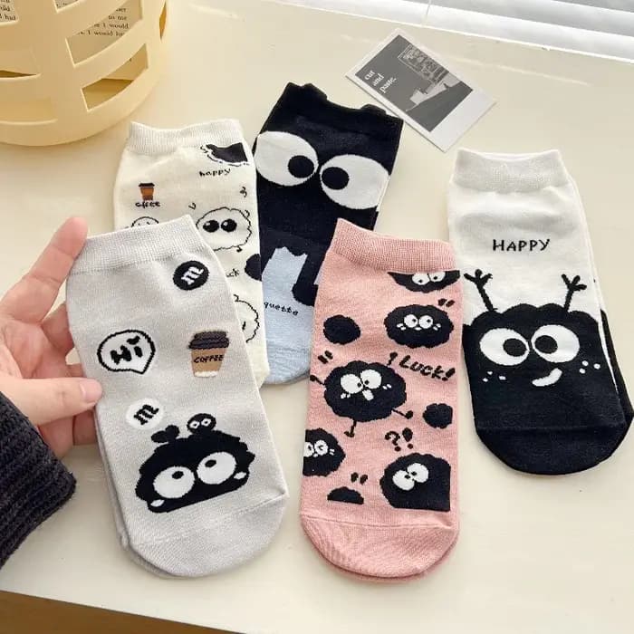 Chaussettes de Cosplay Anime pour hommes et femmes, Costume de boule de charbon, accessoires, nouvelle collection