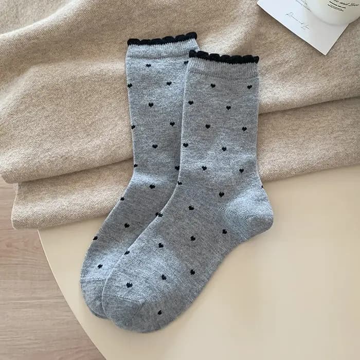 Chaussettes pour femmes Style rétro nouvelle mode coeur Design
