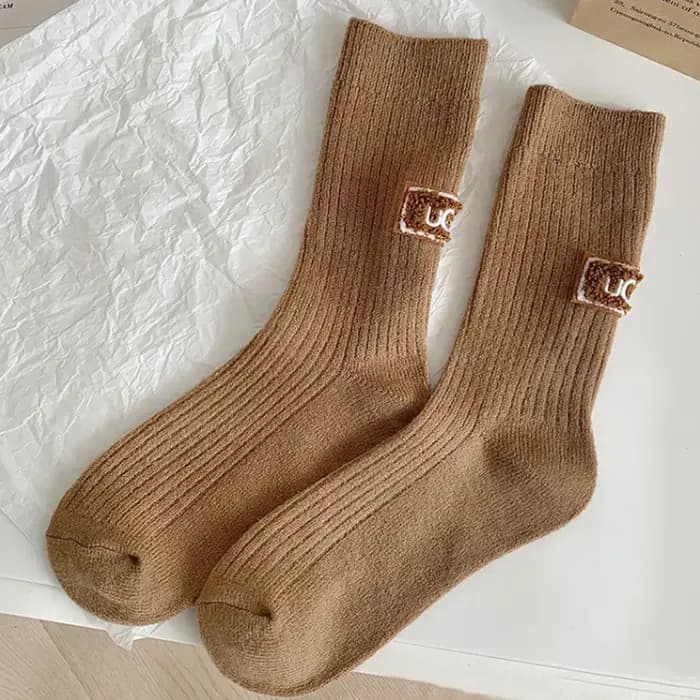 Garder au chaud hiver chaussettes confortable épaissir pile mi-mollet