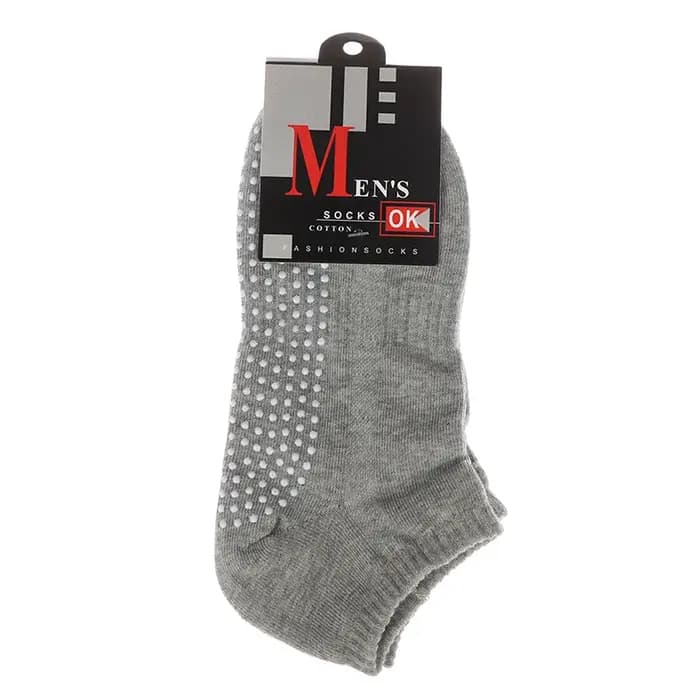 1 paire de chaussettes de Yoga antidérapantes en coton pour hommes avec poignées, chaussettes de sol respirantes et antidérapantes pour Pilates, gymnastique, Fitness, taille 39-44, livraison directe