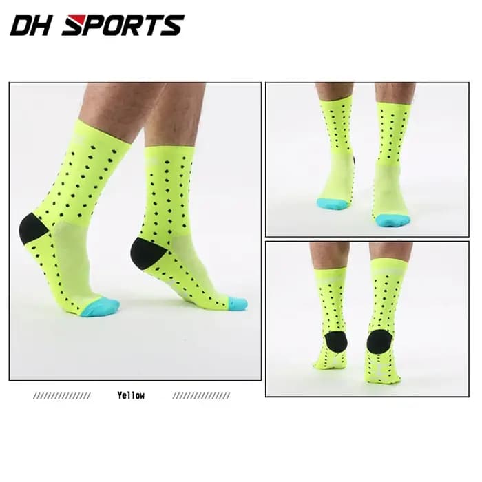Dh Sports femmes Performance vtt chaussettes de cyclisme Guy Funky vélo de route en Nylon rayure