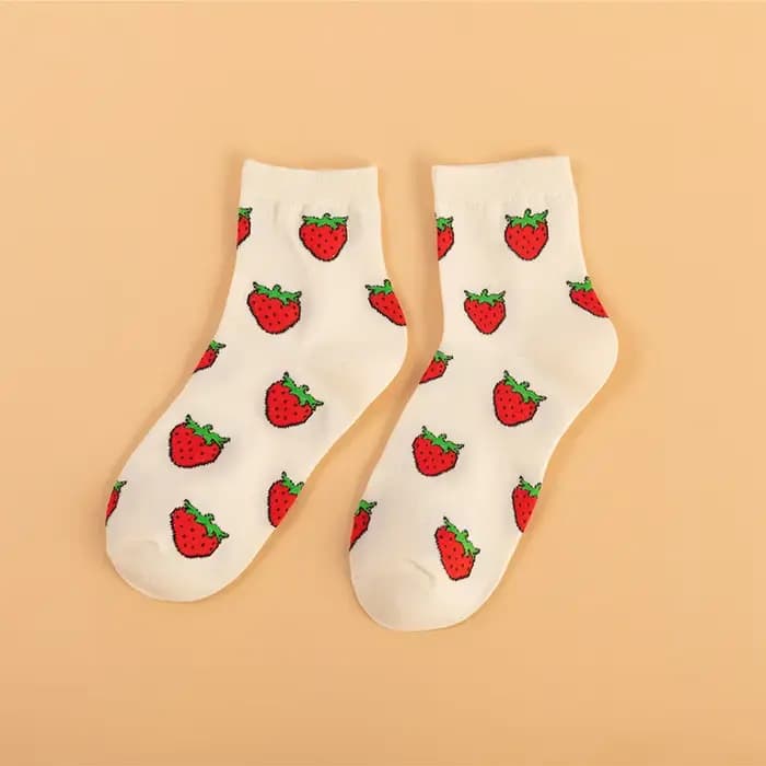 Chaussettes en coton Kawaii pour femmes, drôle, fruits gels, citron, Harvey, Harajuku, coloré, mignon, équipage, femme, fournisseur, livraison directe