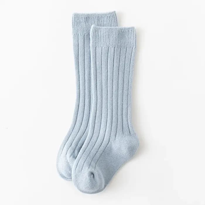 Chaussettes bébé nouveau-né enfants infantile filles garçons genou haute chaussette enfant en bas âge fille solide
