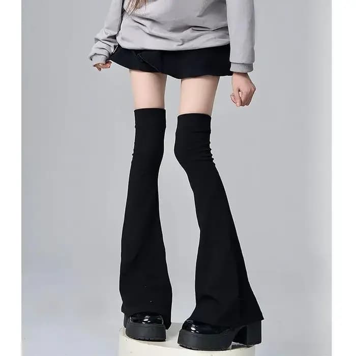 Chaussettes hautes en coton mélangé pour femmes