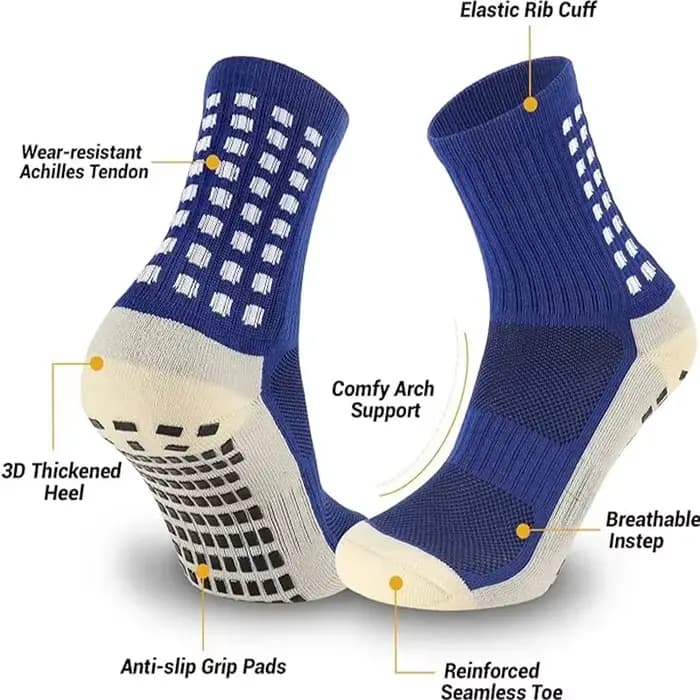 Chaussettes de Football antidérapantes pour hommes et femmes, chaussettes de Sport respirantes avec fond en Silicone, pour Sport de plein air, course à pied, cyclisme