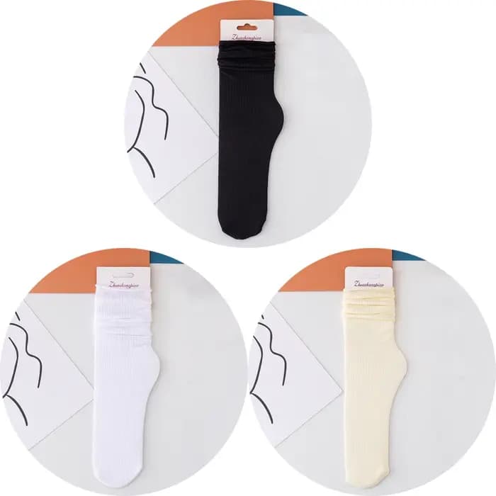 Ice InjSocks-Chaussettes d'été pour femmes, fines, respirantes, en nylon solide, décontractées, mode japonaise, tube long, 3 paires