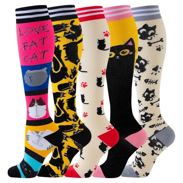 5 paires de chaussettes de Compression pour chat