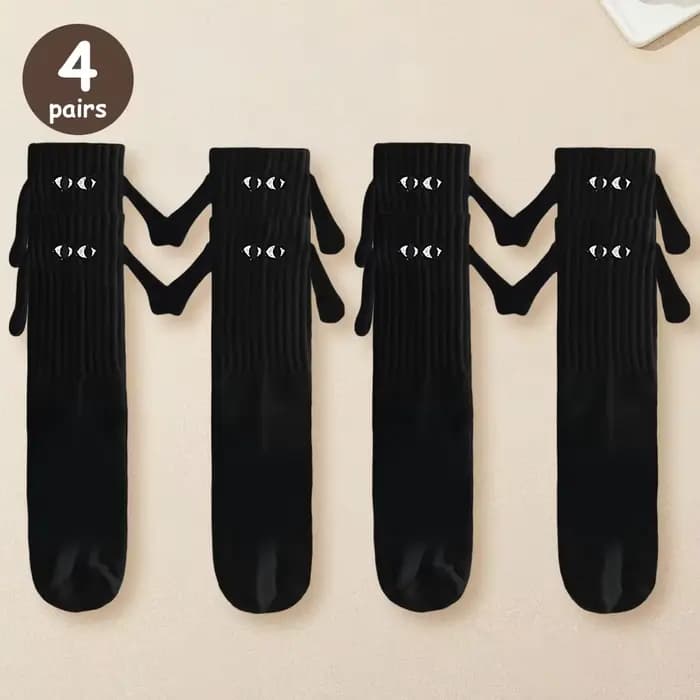 2/4/6/10 paires de chaussettes magnétiques avec mains dessinées