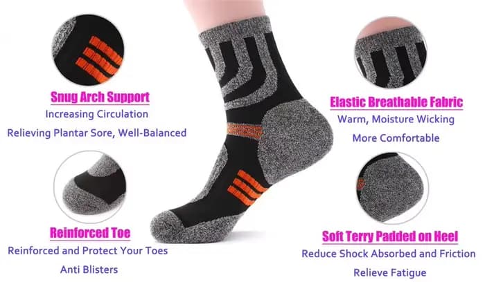5 paires de chaussettes Anti-ampoule pour hommes