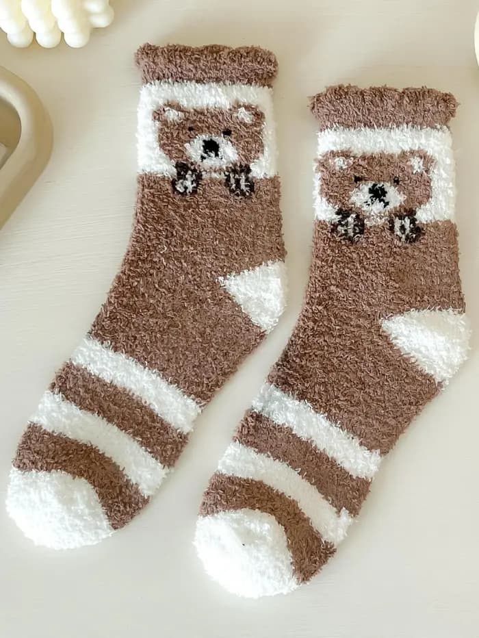 Chaussettes de couchage en velours pour femmes