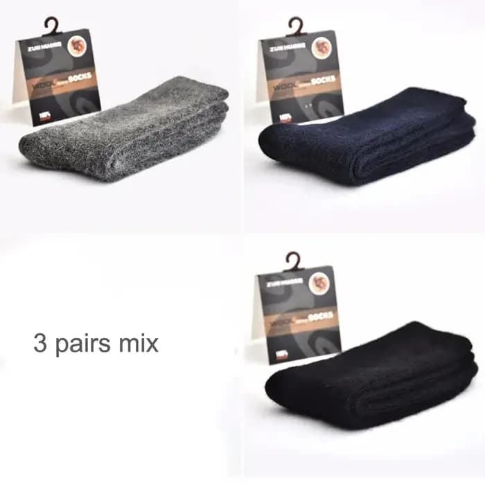 Nouveau Chaussettes en laine mérinos Super épaisses de haute qualité 3 paires/lot